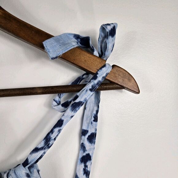 Bellambra Women's Size Small Linen Dress Tie Strap Blue - Picture 3 of 6